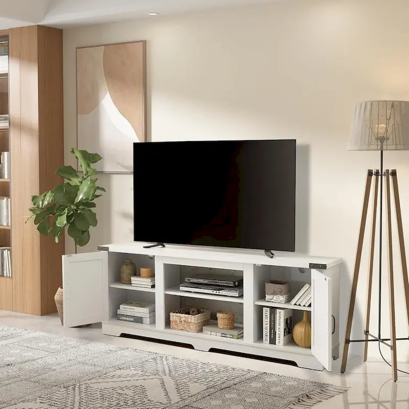 Meuble TV d'inspiration ferme moderne, Console de divertissement façon grange