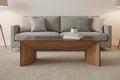 Tabor Natural Wood w/ Black Oak Waterfall Coffee Table - 53.0L x 30.0W x 18.0H