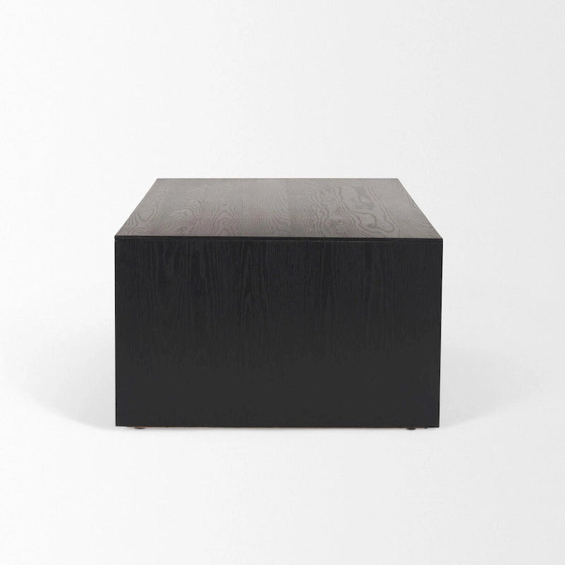 Table basse cascade en bois naturel et chêne noir – 53"L x 30"W x 18"H