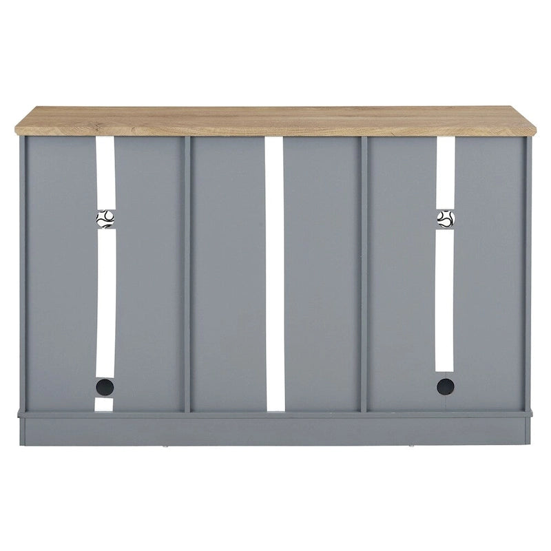 Buffet-vaisselier de style ferme moderne avec tiroirs et porte vitrée
