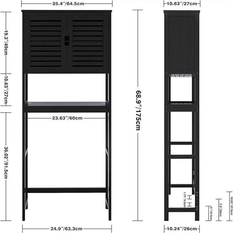 Armoire de rangement de salle de bain au-dessus des toilettes – 64,5 cm (l) x 175 cm (H)
