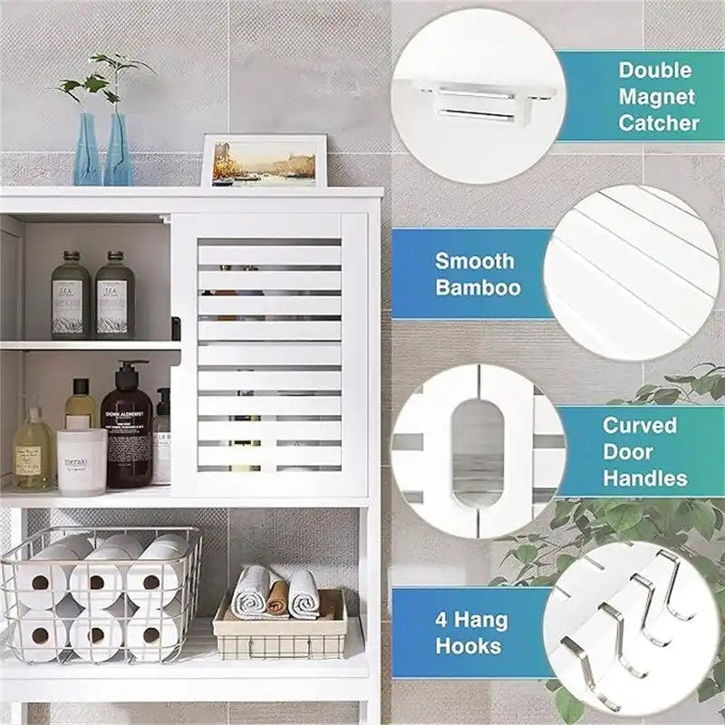 Armoire de rangement de salle de bain au-dessus des toilettes – 64,5 cm (l) x 175 cm (H)