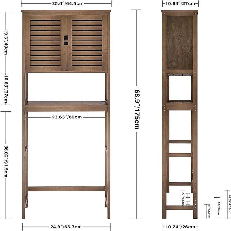 Armoire de rangement de salle de bain au-dessus des toilettes – 64,5 cm (l) x 175 cm (H)