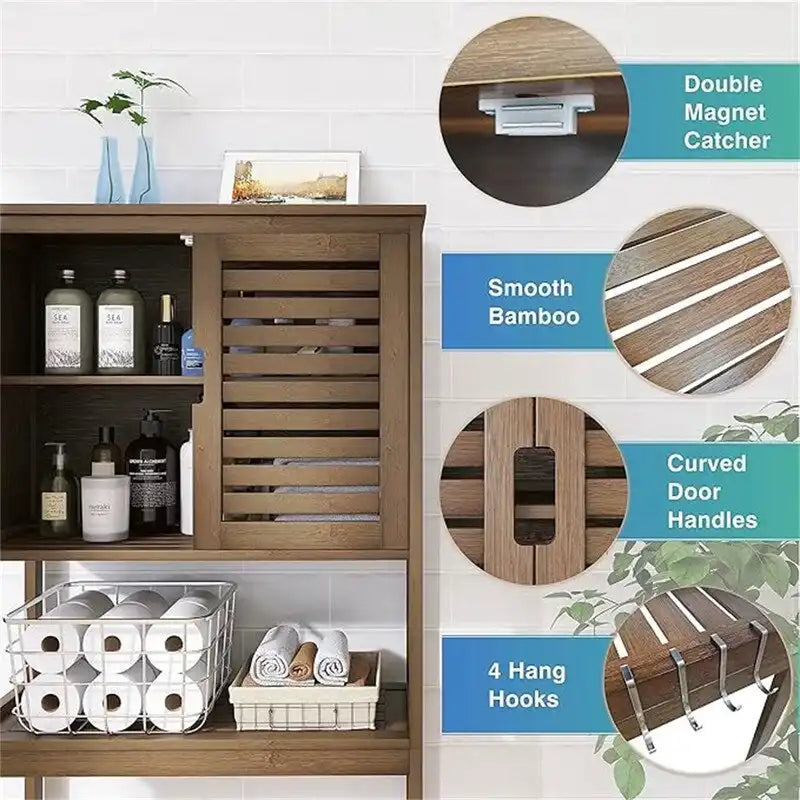 Armoire de rangement de salle de bain au-dessus des toilettes – 64,5 cm (l) x 175 cm (H)