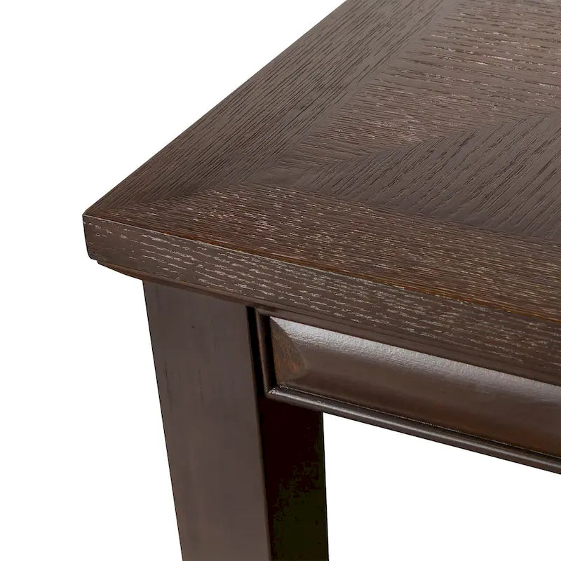 Table à manger extensible moderne en bois de 90 pouces avec rallonge de 18 pouces