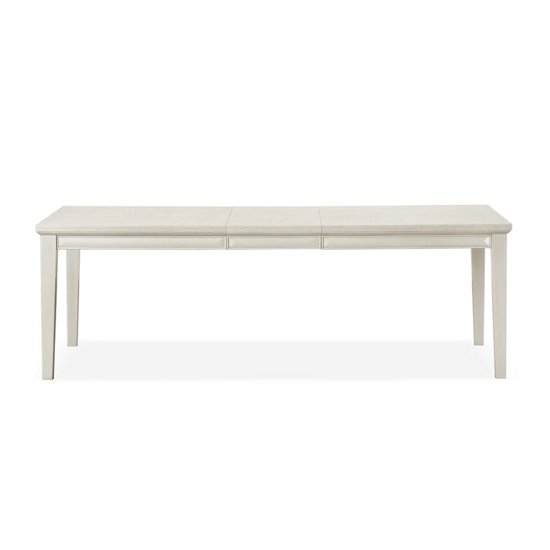 Table à manger extensible moderne en bois de 90 pouces avec rallonge de 18 pouces