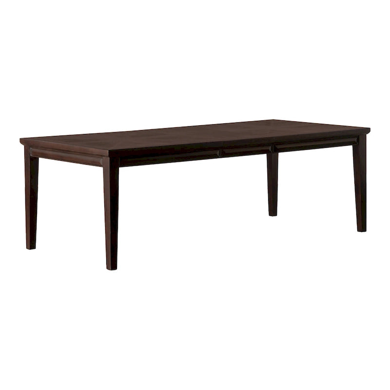 Table à manger extensible moderne en bois de 90 pouces avec rallonge de 18 pouces