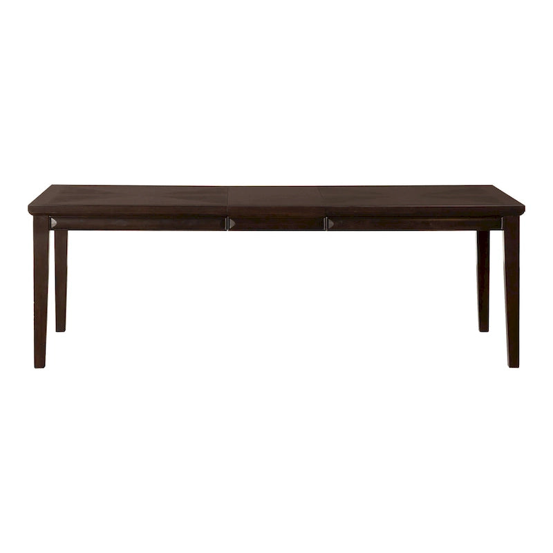 Table à manger extensible moderne en bois de 90 pouces avec rallonge de 18 pouces