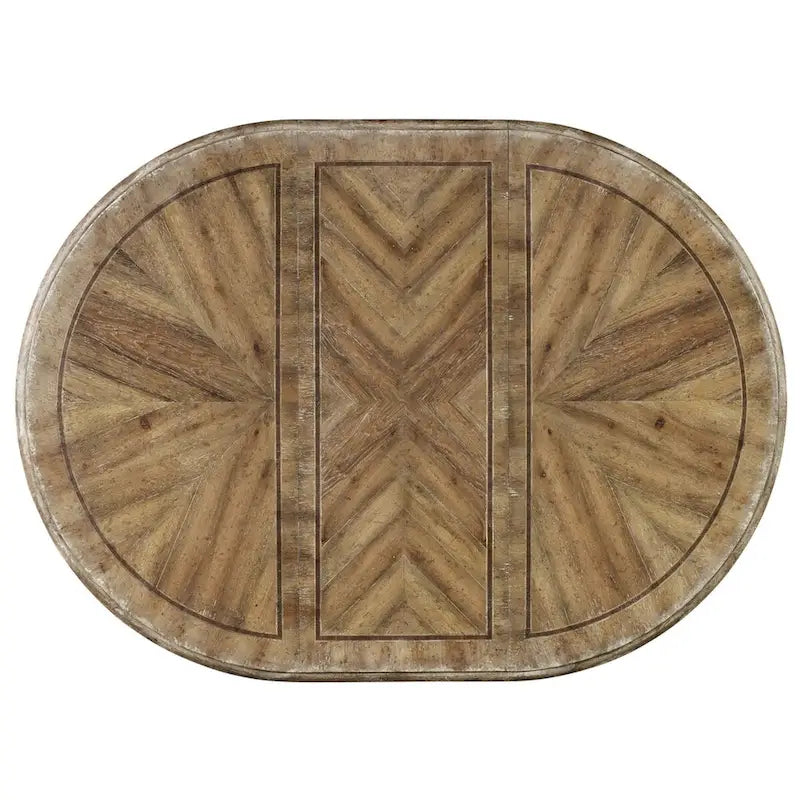 Table de salle à manger de ferme de luxe vintage ronde de 54 po avec rallonge